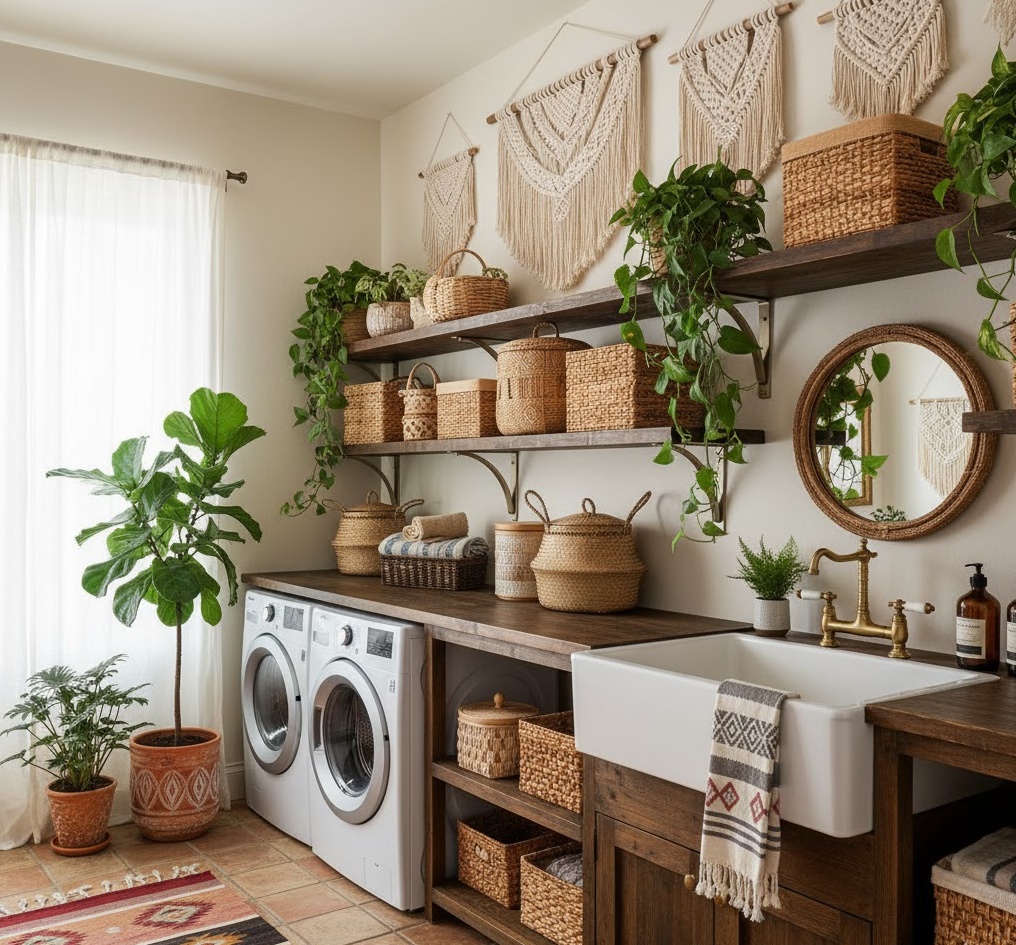 Bohemian Laundry Space Ideas 1761872035