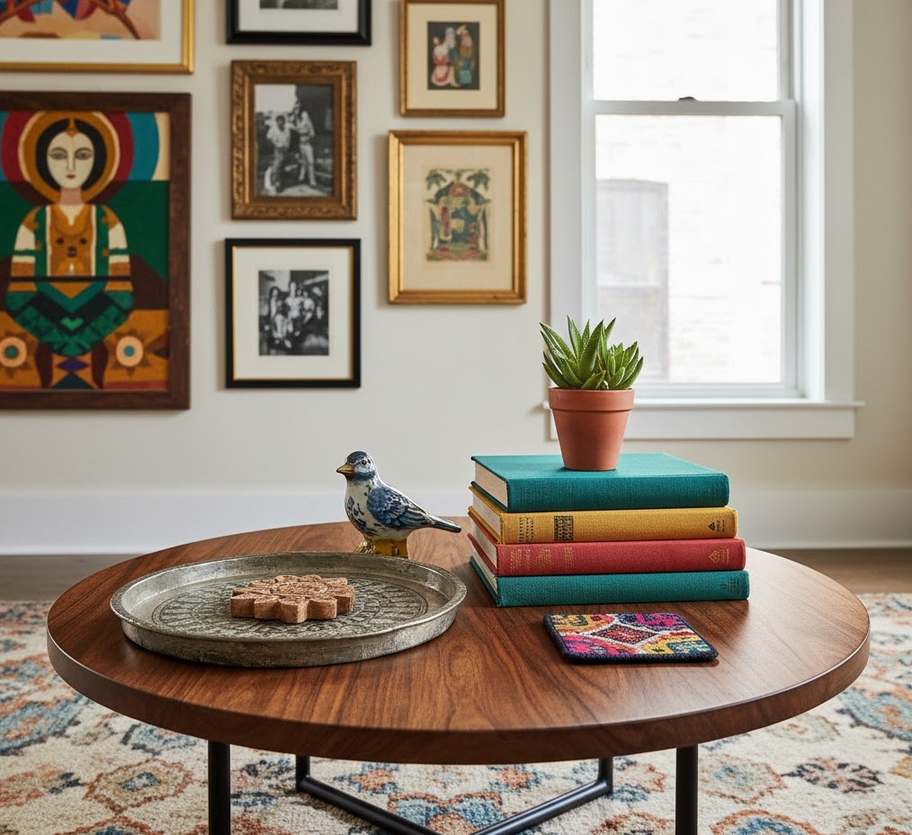 Eclectic Coffee Table Arrangem 1761809617