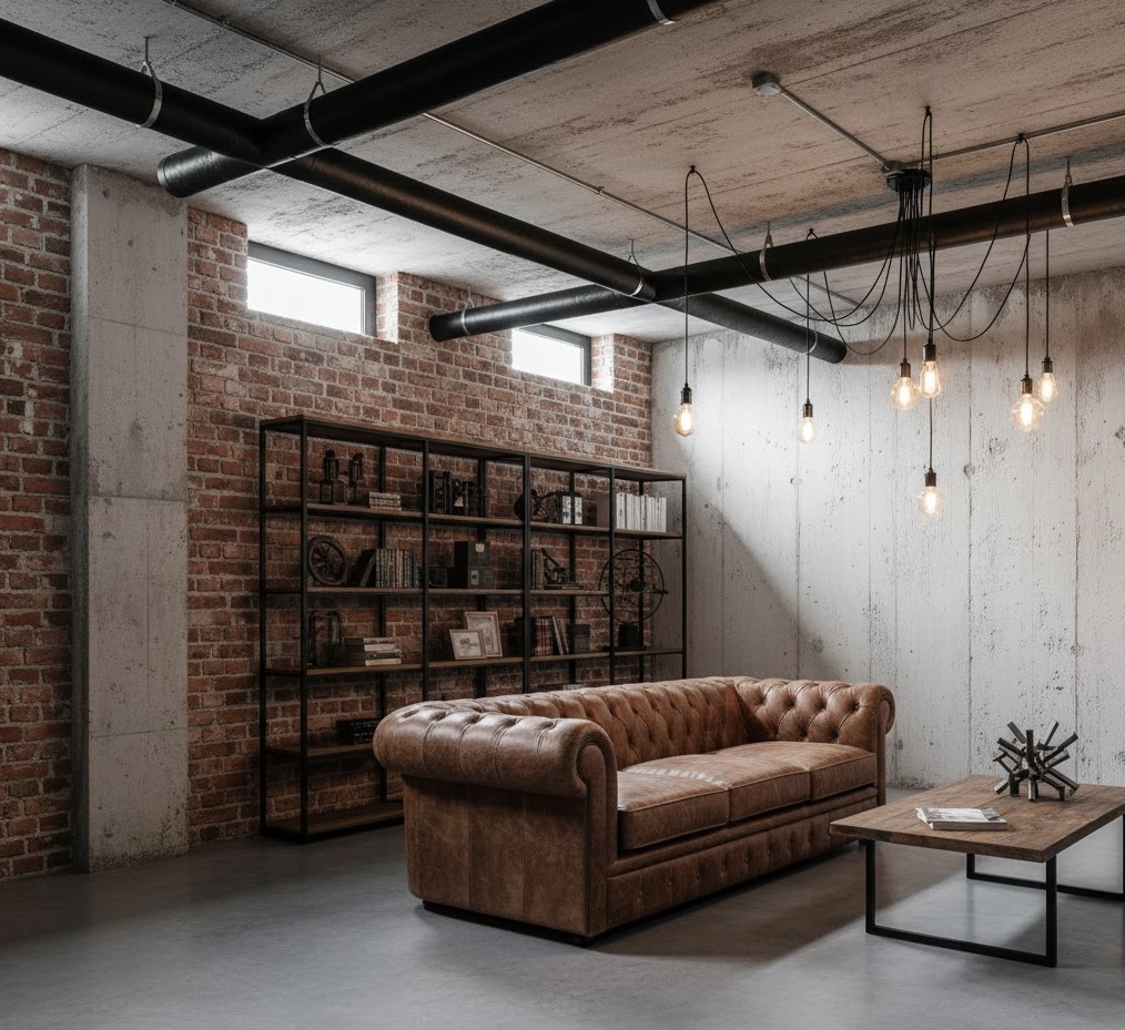 Industrial Loft Basement Ideas 1761792990