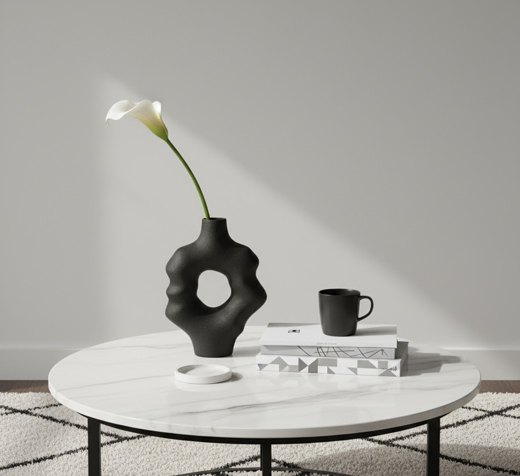 Monochrome Round Table Design 1761809754