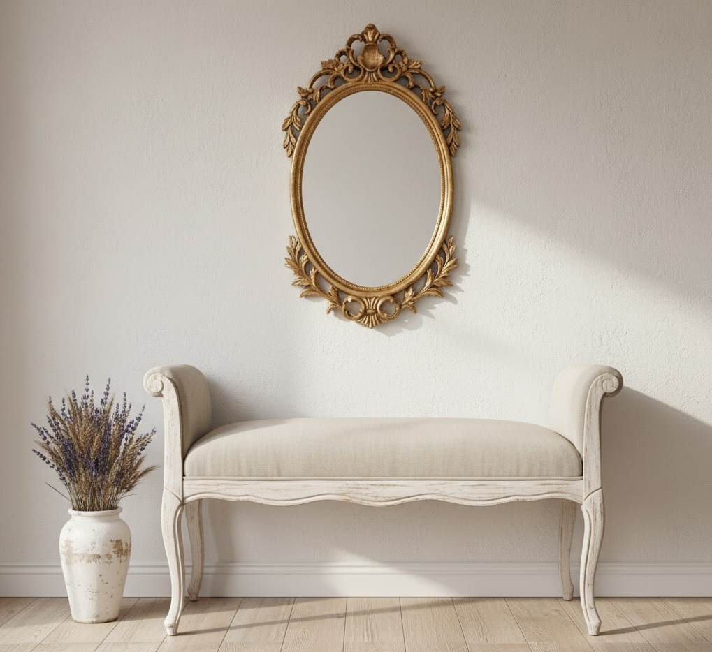 French Country Entryway Bench 1761983465