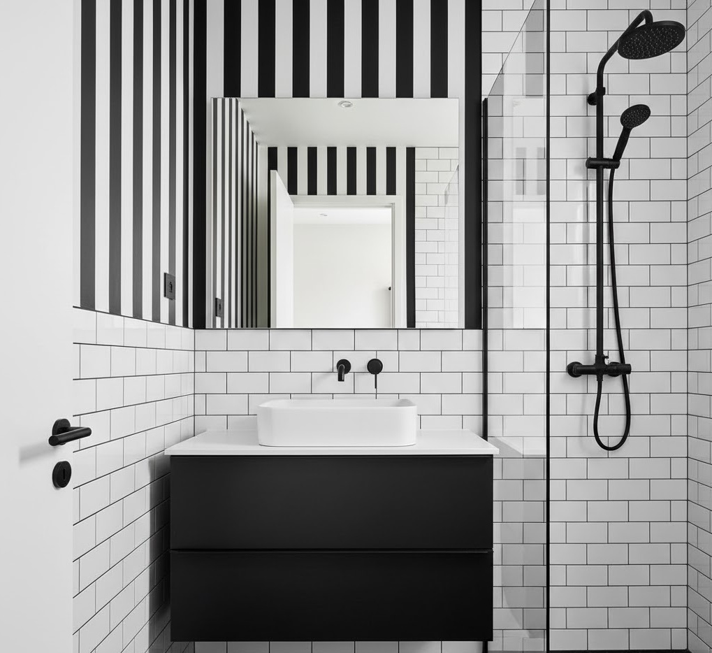 Monochrome Small Bathroom Eleg 1761962154